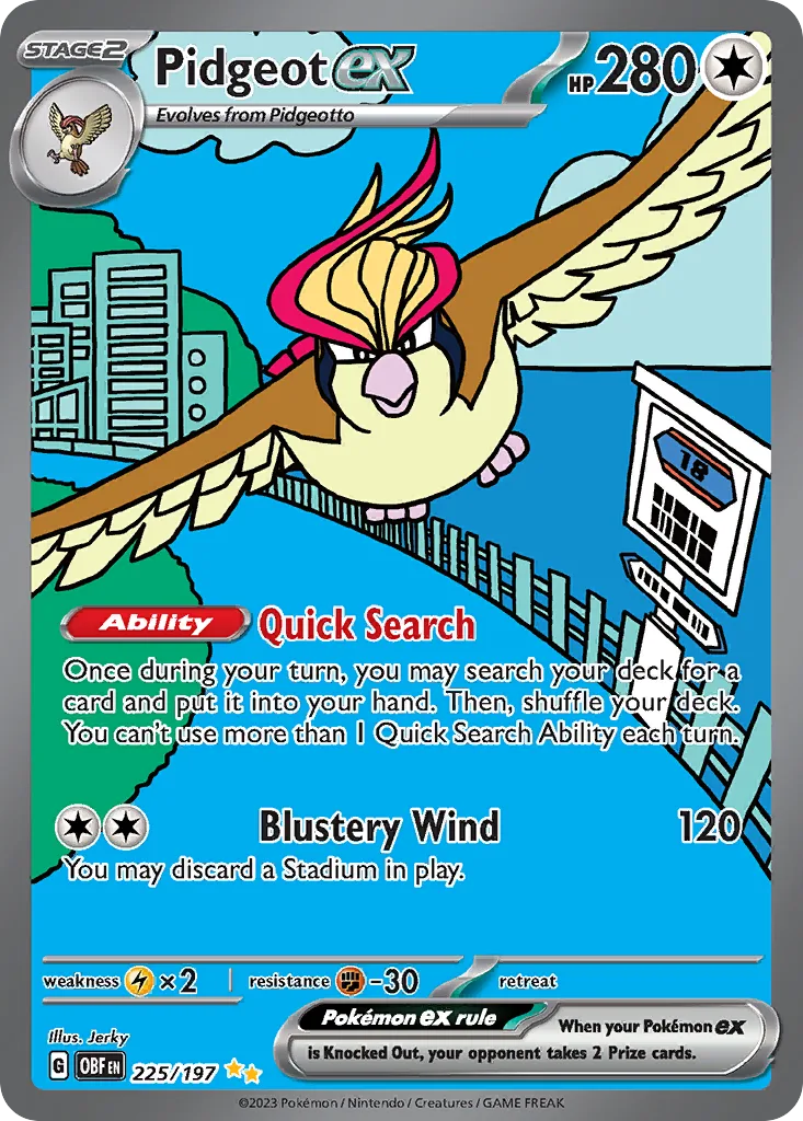 Pidgeot ex (OBF 225) – Obsidian Flames – Normal