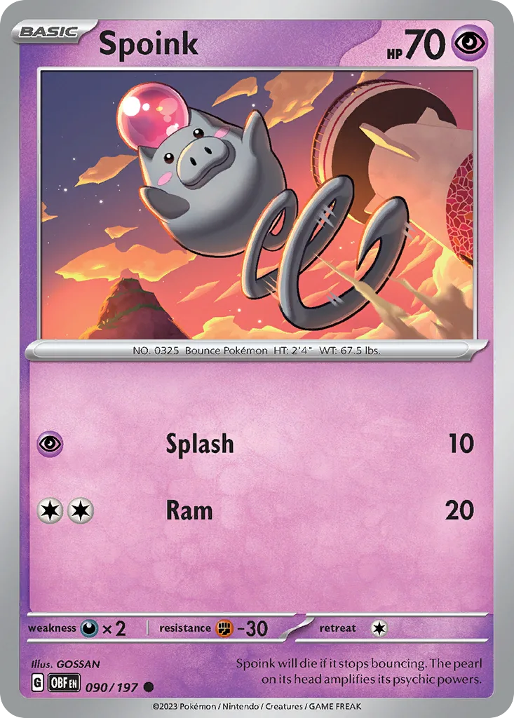 Spoink (OBF 090) – Obsidian Flames – Normal