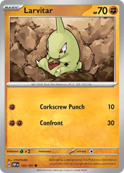Larvitar • Obsidian Flames • Reverse Holo