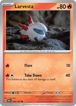 Larvesta • Obsidian Flames • Normal