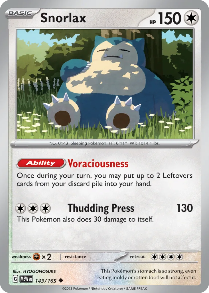 Snorlax (MEW 143) – 151 – Normal