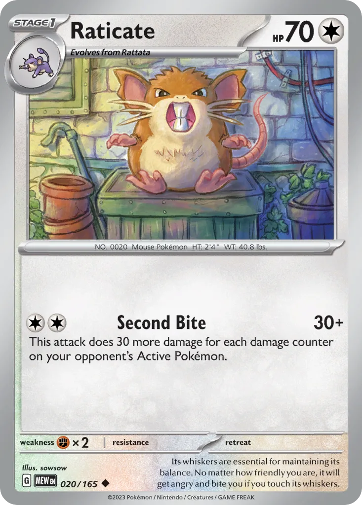Raticate (MEW 020) – 151 – Normal