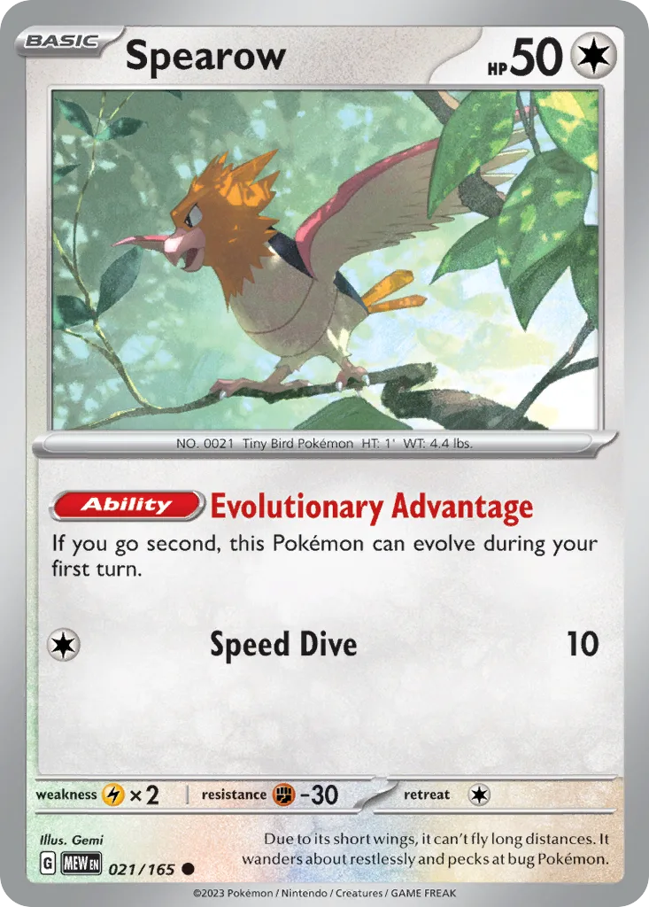 Spearow (MEW 021) – 151 – Normal