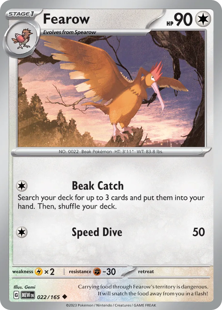 Fearow (MEW 022) – 151 – Normal
