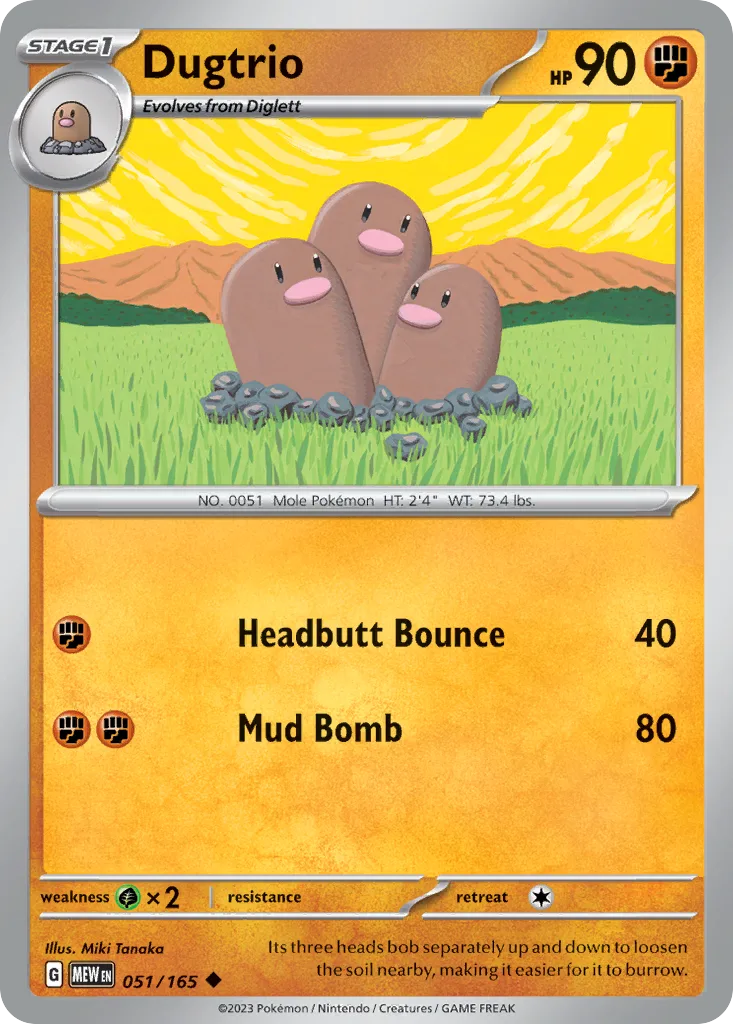 Dugtrio (MEW 051) – 151 – Normal