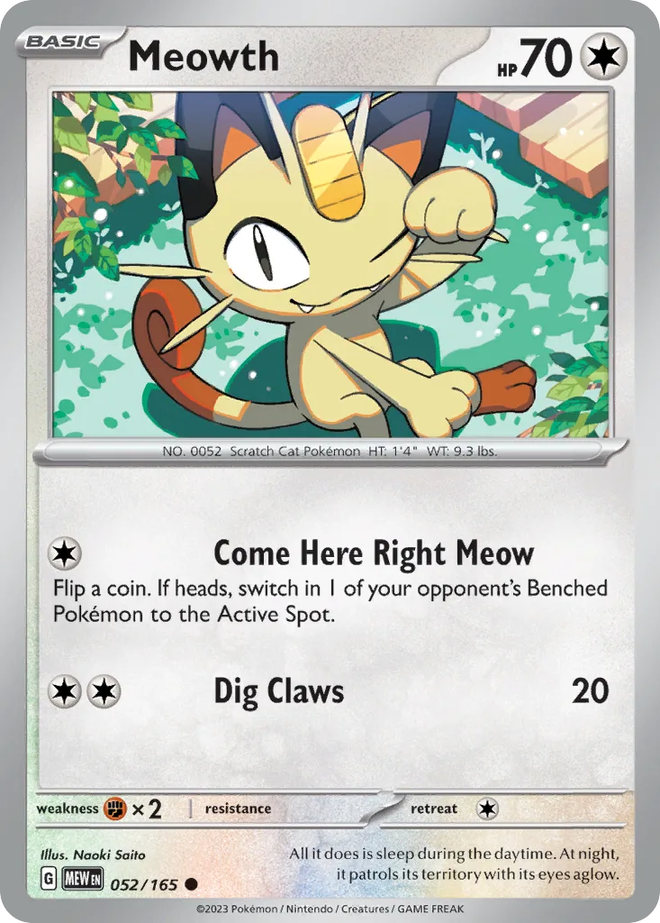 Meowth (MEW 052) – 151 – Normal