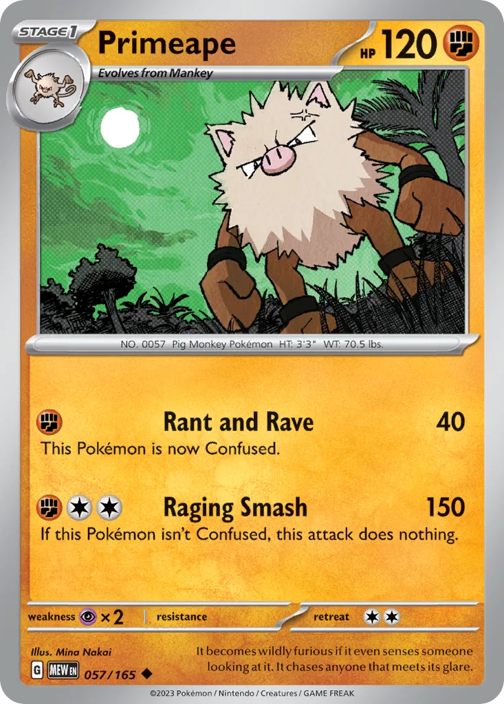 Primeape (MEW 057) – 151 – Normal
