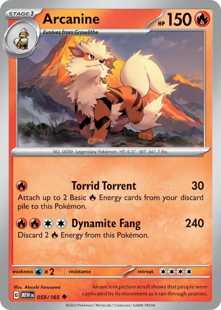 Arcanine (MEW 059) – 151 – Normal