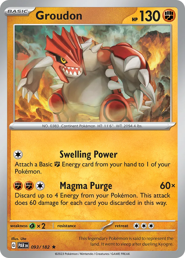 Groudon - HOLO (PAR 093) – Paradox Rift – Normal