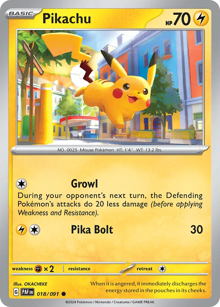 Pikachu (PAF 018) – Paldean Fates – Normal