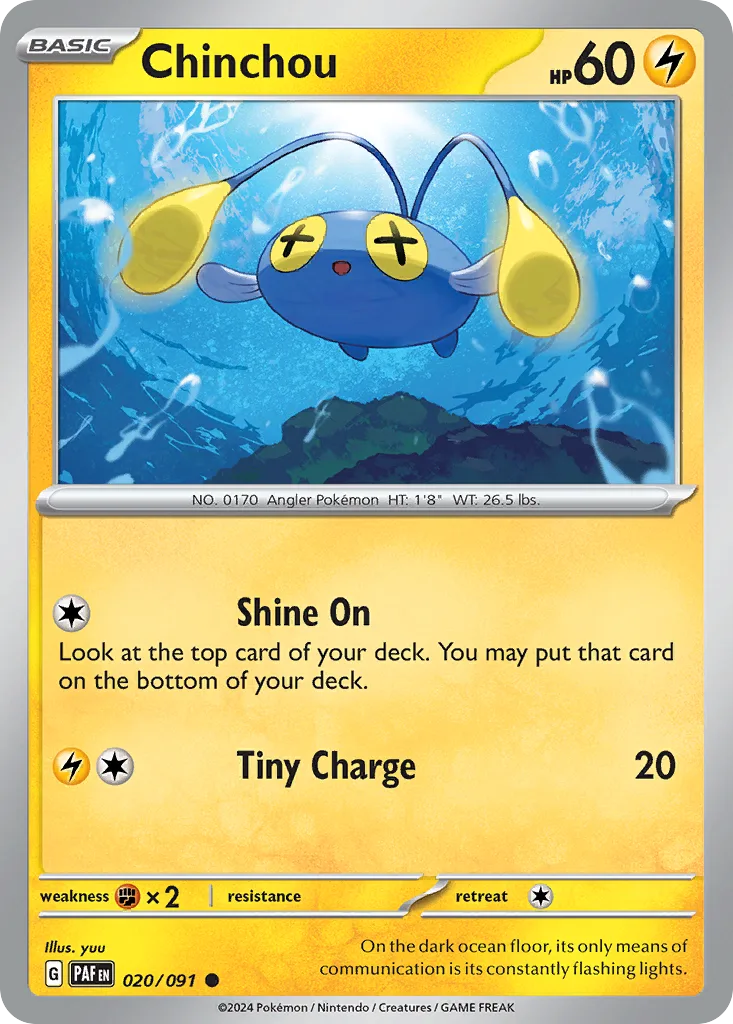 Chinchou (PAF 020) – Paldean Fates – Normal
