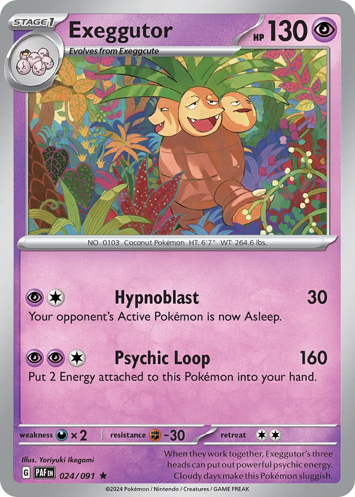 Exeggutor - HOLO (PAF 024) – Paldean Fates – Normal