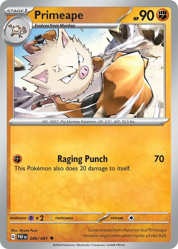 Primeape (PAF 046) – Paldean Fates – Normal