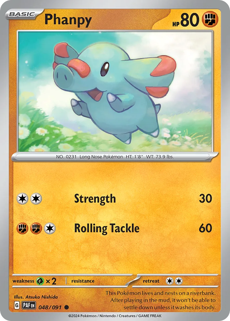Phanpy (PAF 048) – Paldean Fates – Normal