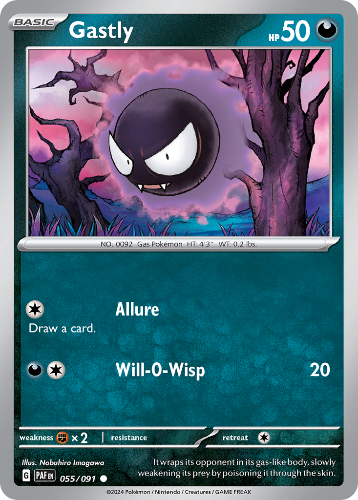 Gastly (PAF 055) – Paldean Fates – Reverse Holo