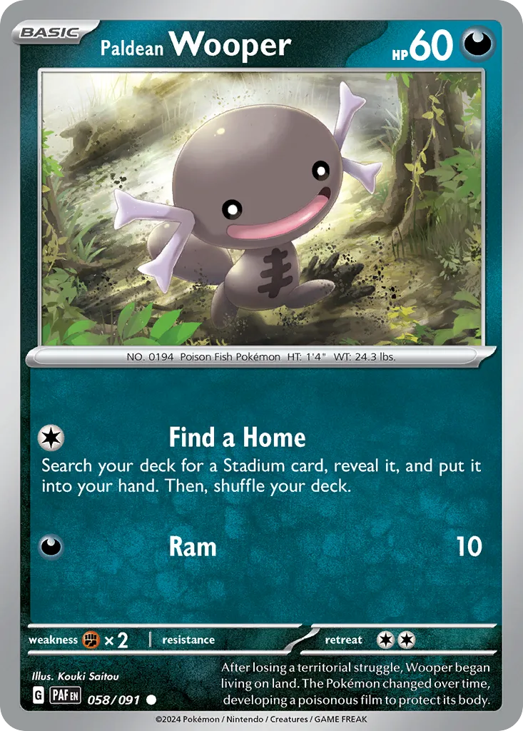 Paldean Wooper (PAF 058) – Paldean Fates – Normal