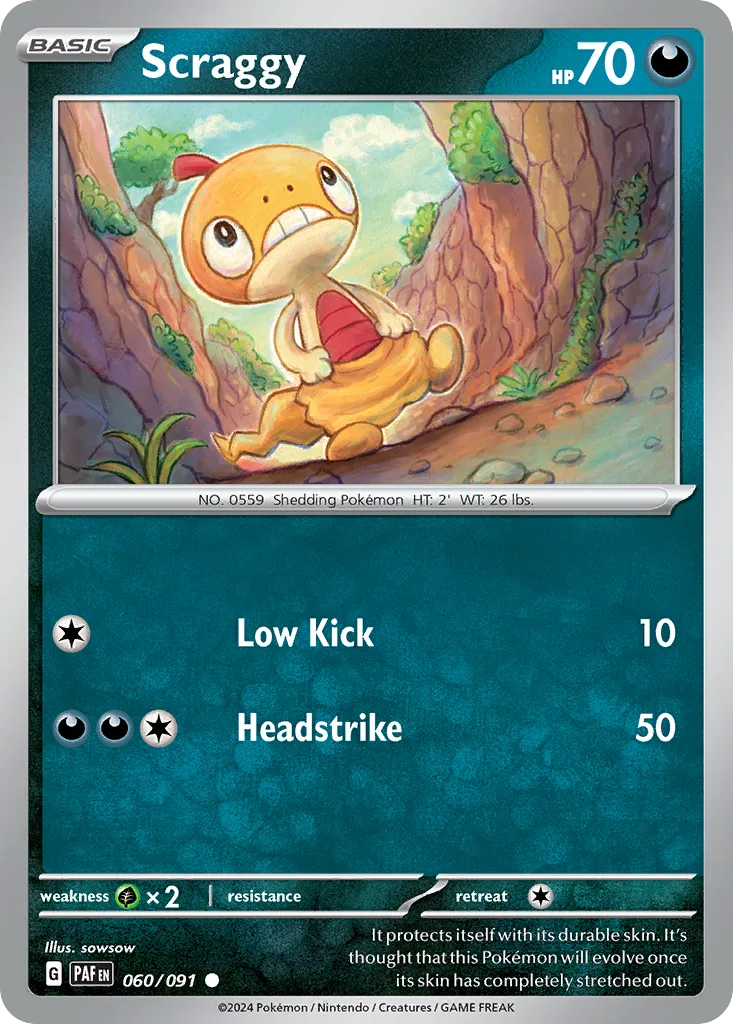 Scraggy (PAF 060) – Paldean Fates – Normal
