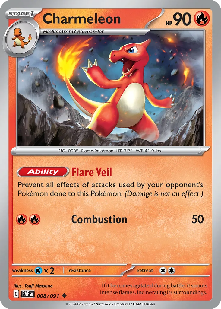 Charmeleon (PAF 008) – Paldean Fates – Normal
