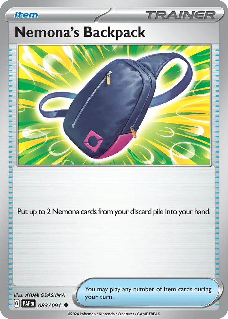 Nemona's Backpack (PAF 083) – Paldean Fates – Normal