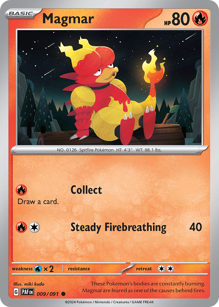 Magmar (PAF 009) – Paldean Fates – Normal