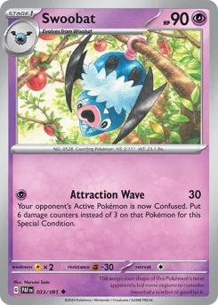 Swoobat • Paldean Fates • Normal