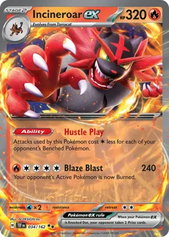 Incineroar ex – Temporal Forces – Normal