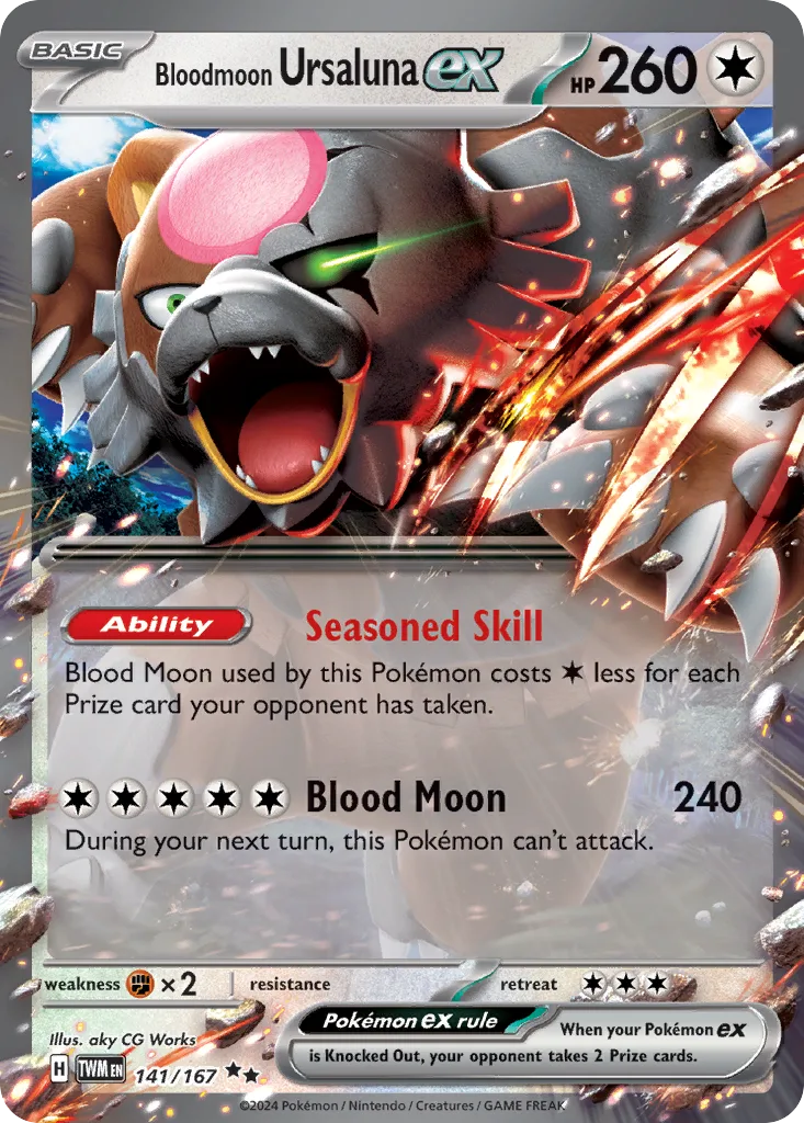 Bloodmoon Ursaluna ex (TWM 141) – Twilight Masquerade – Normal