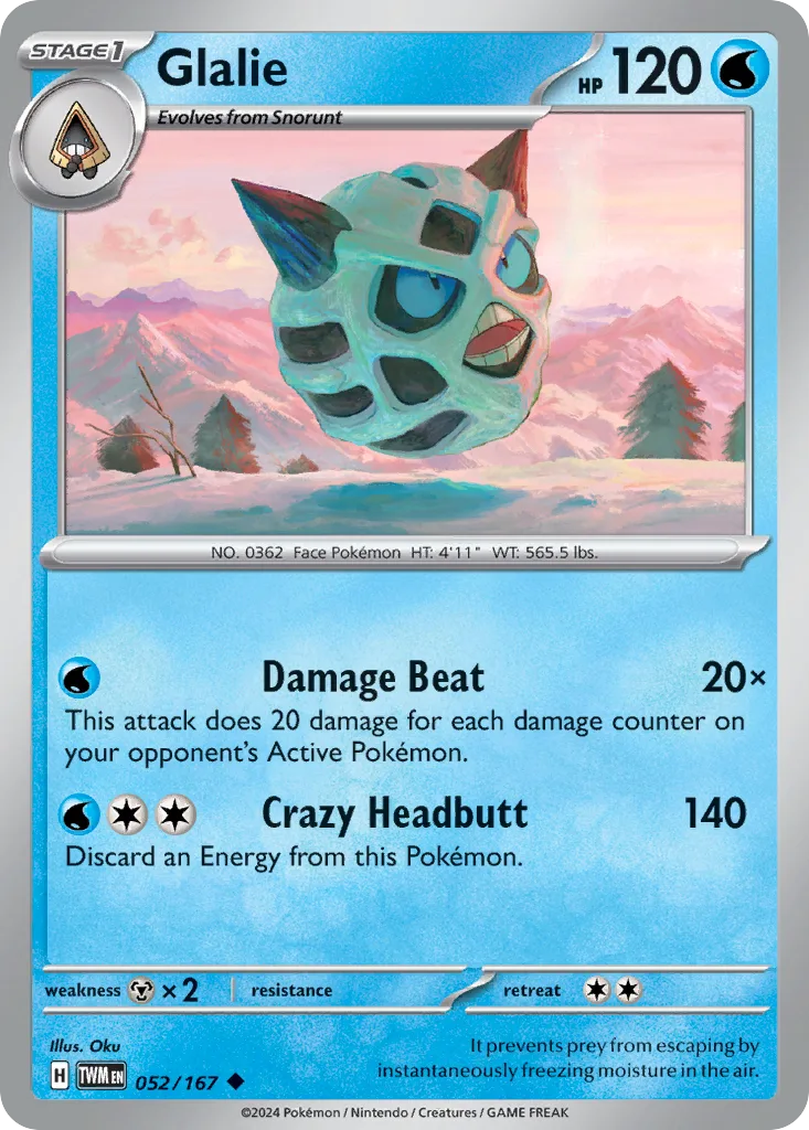 Glalie (TWM 052) – Twilight Masquerade – Normal