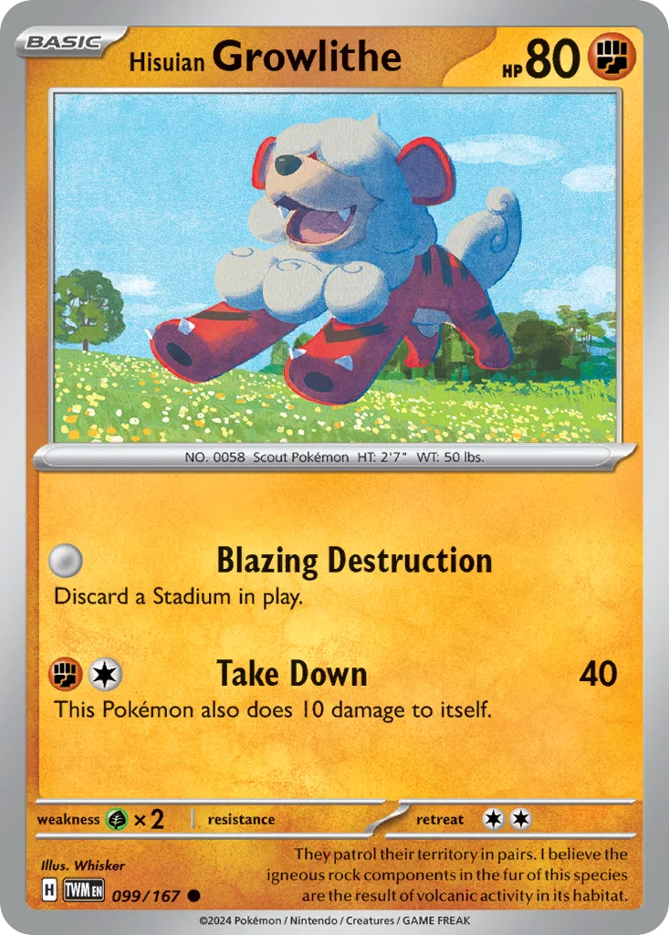Hisuian Growlithe (TWM 099) – Twilight Masquerade – Normal