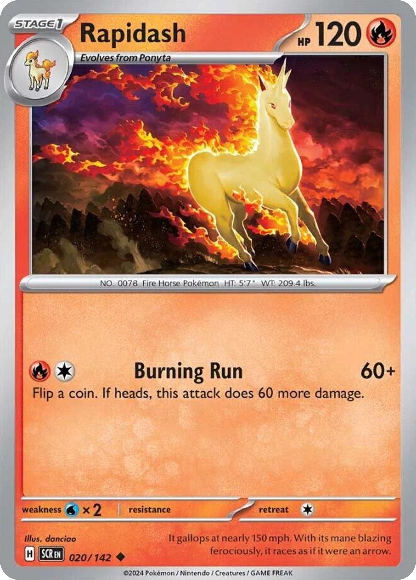 Rapidash (SCR 020) – Stellar Crown – Normal