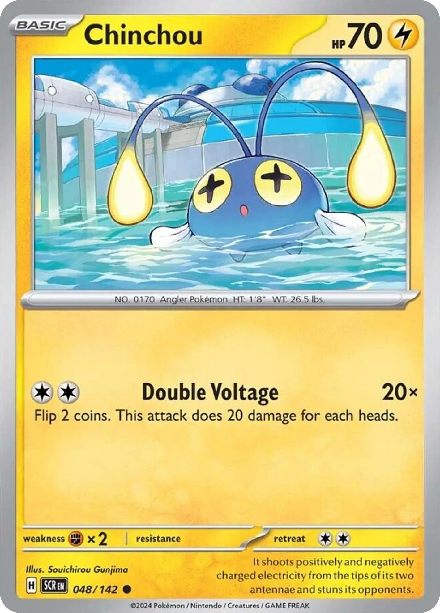 Chinchou (SCR 048) – Stellar Crown – Reverse Holo