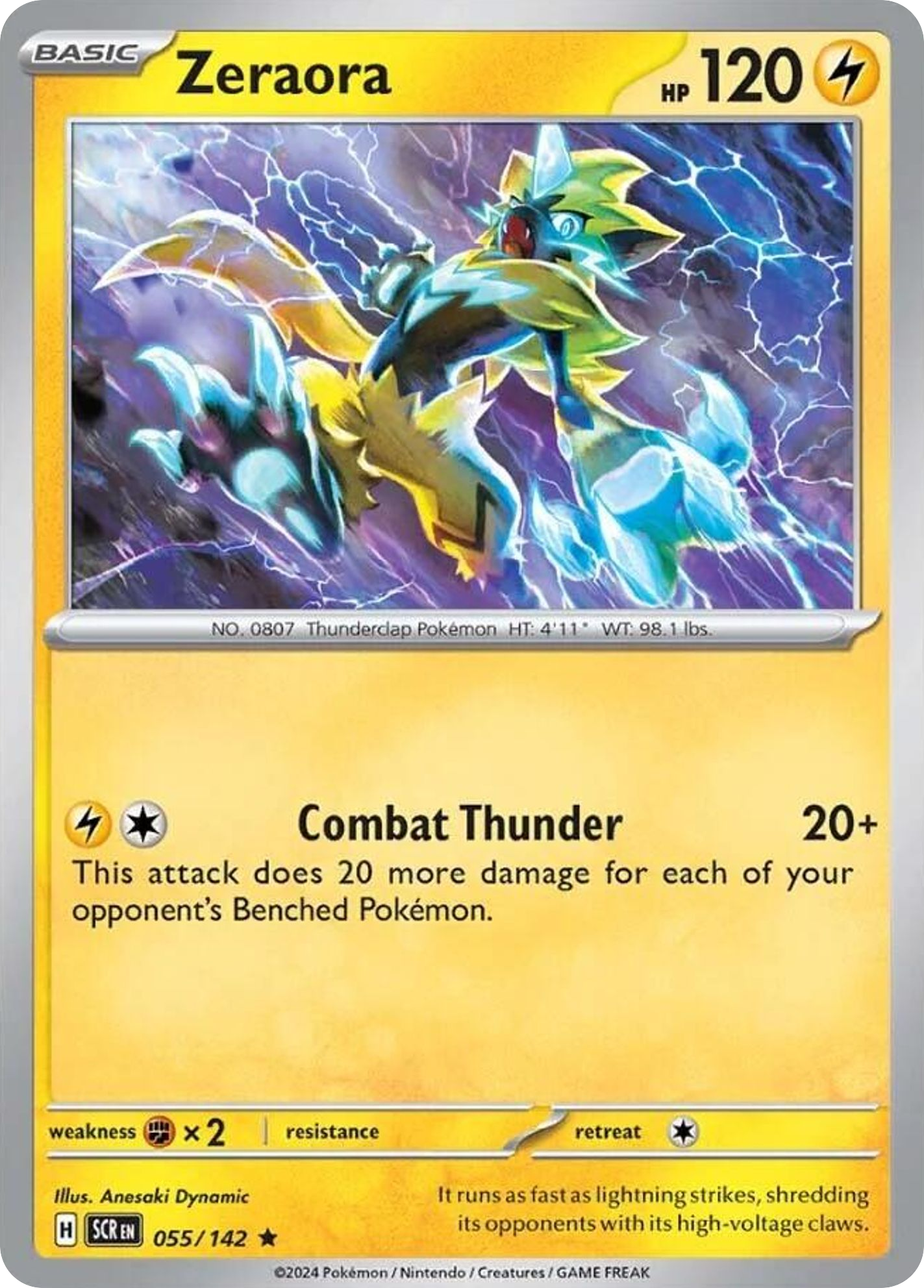 Zeraora - HOLO (SCR 055) – Stellar Crown – Normal