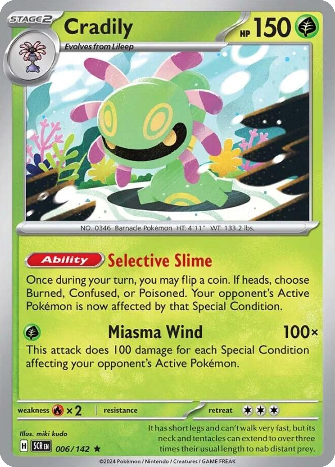 Cradily - HOLO (SCR 006) – Stellar Crown – Normal