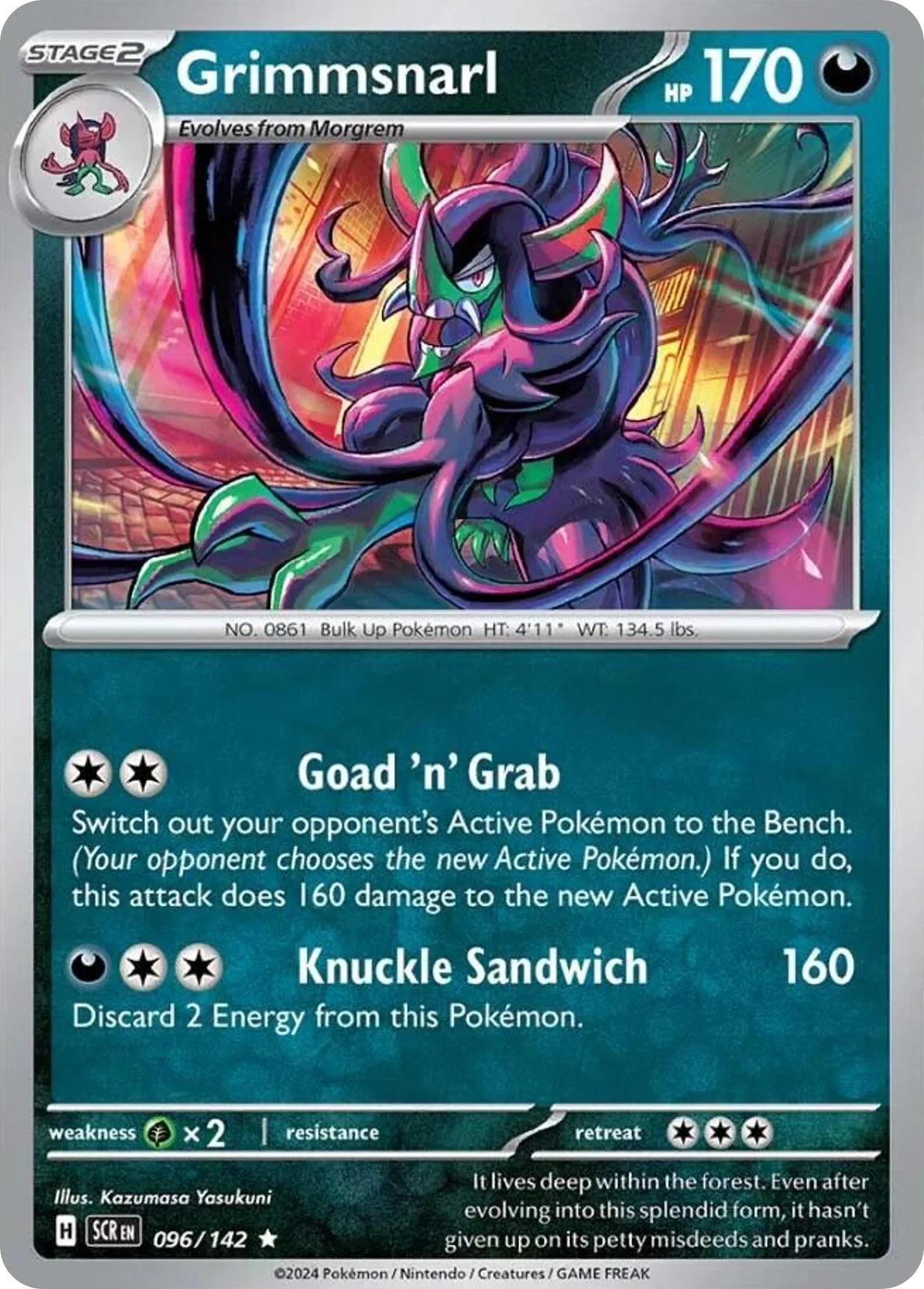 Grimmsnarl - HOLO (SCR 096) – Stellar Crown – Normal