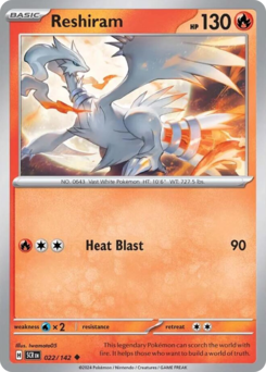 Reshiram – Stellar Crown – Normal