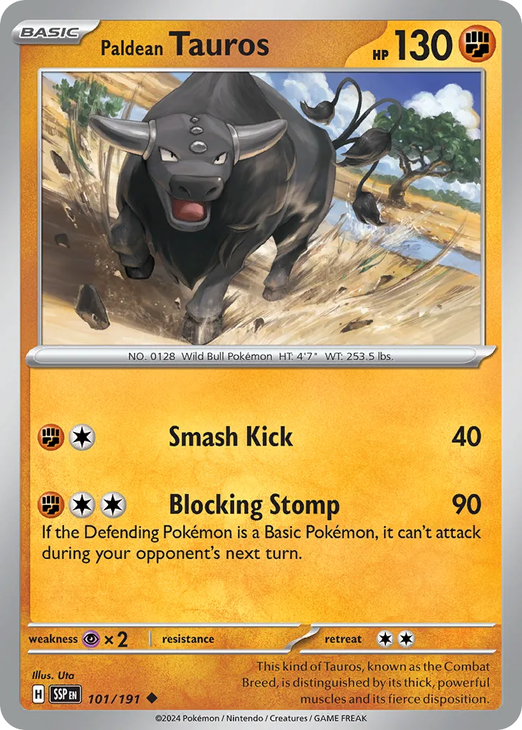 Paldean Tauros (SSP 101) – Surging Sparks – Normal