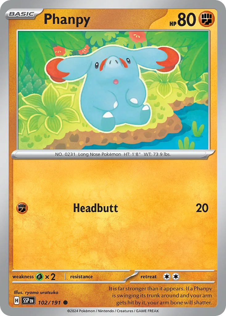 Phanpy (SSP 102) – Surging Sparks – Normal