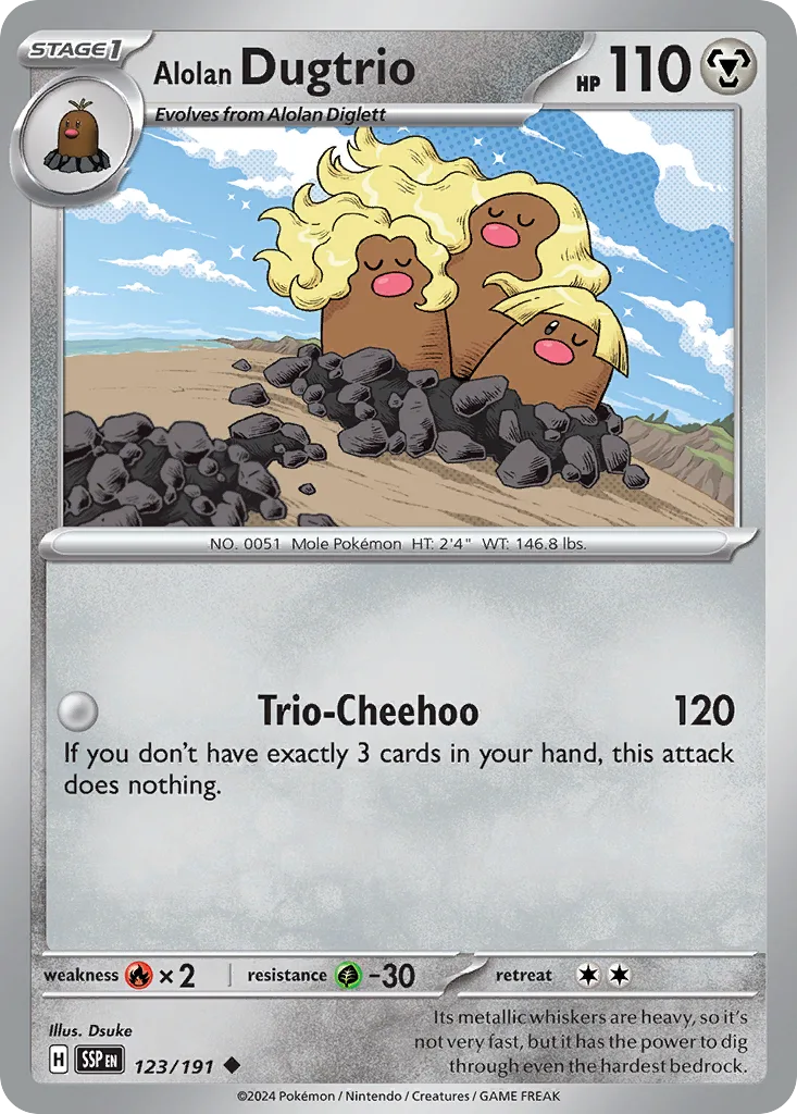 Alolan Dugtrio (SSP 123) – Surging Sparks – Normal