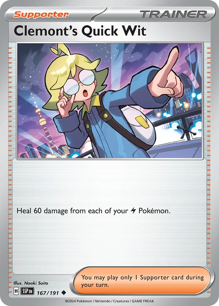 Clemont's Quick Wit (SSP 167) – Surging Sparks – Normal