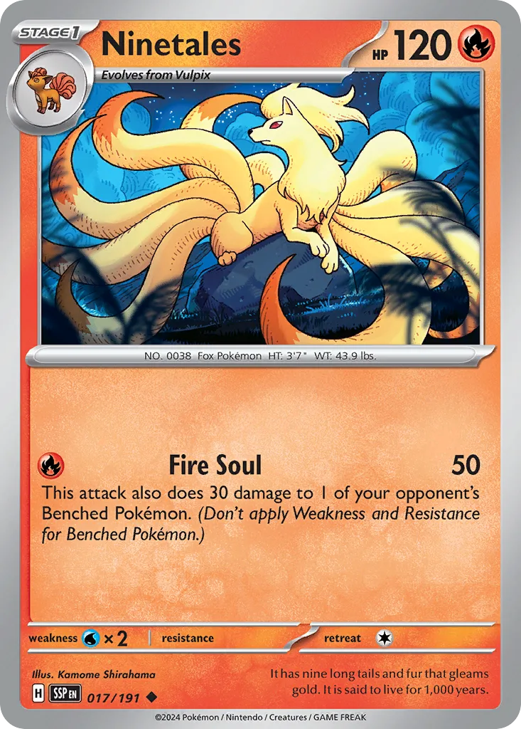 Ninetales (SSP 017) – Surging Sparks – Normal