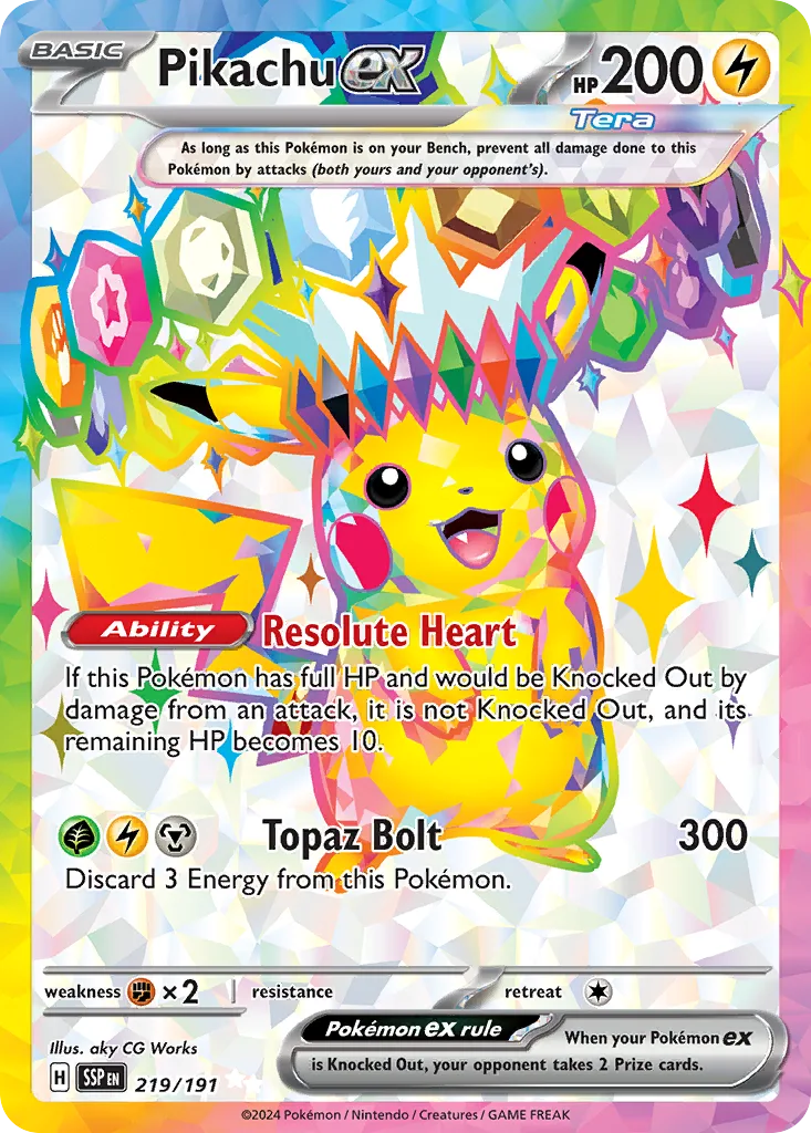 Pikachu ex (SSP 219) – Surging Sparks – Normal