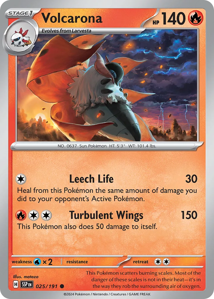 Volcarona (SSP 025) – Surging Sparks – Normal