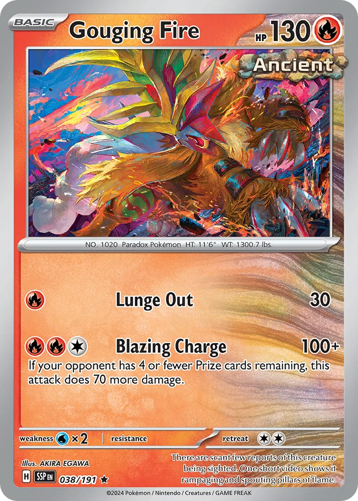 Gouging Fire - HOLO (SSP 038) – Surging Sparks – Normal