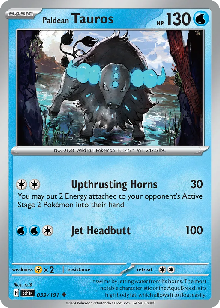 Paldean Tauros (SSP 039) – Surging Sparks – Normal
