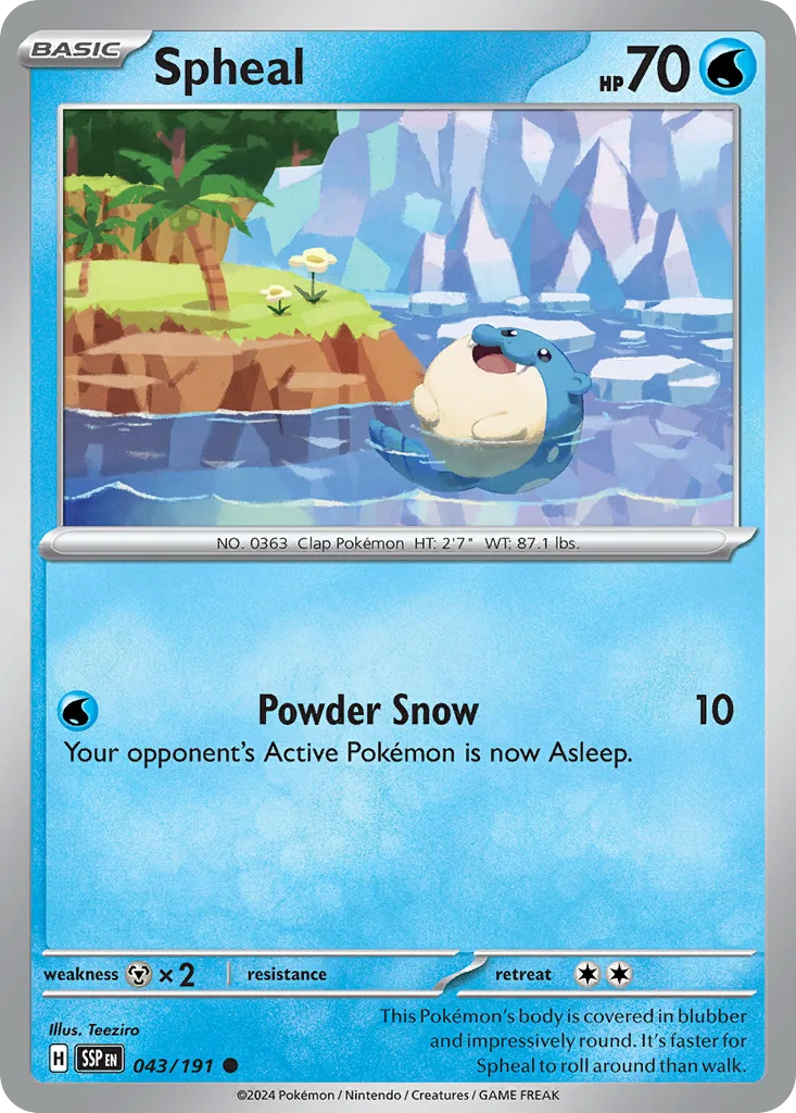 Spheal (SSP 043) – Surging Sparks – Normal