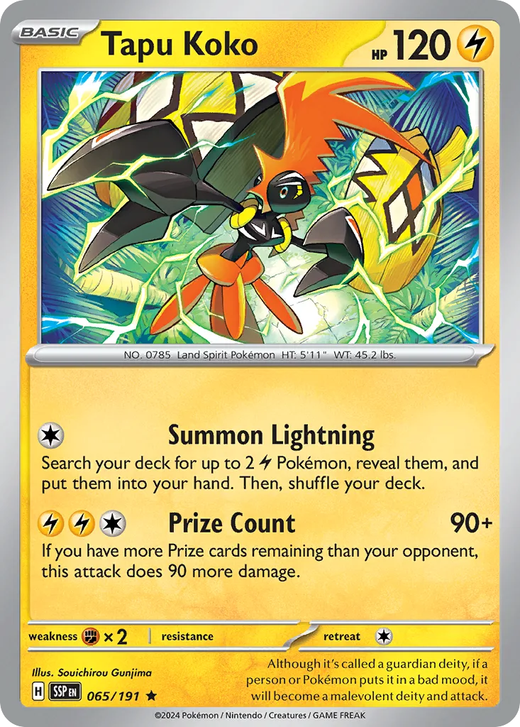 Tapu Koko - HOLO (SSP 065) – Surging Sparks – Normal
