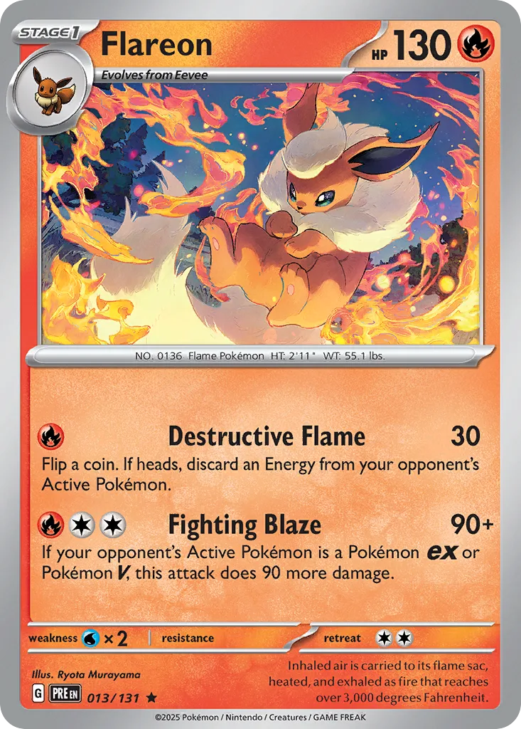 Flareon (PRE 013) – Prismatic Evolutions – Normal
