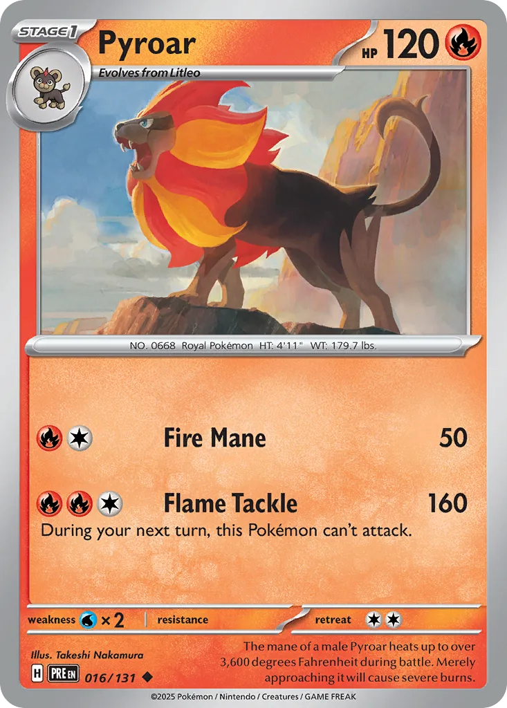 Pyroar (PRE 016) – Prismatic Evolutions – Normal