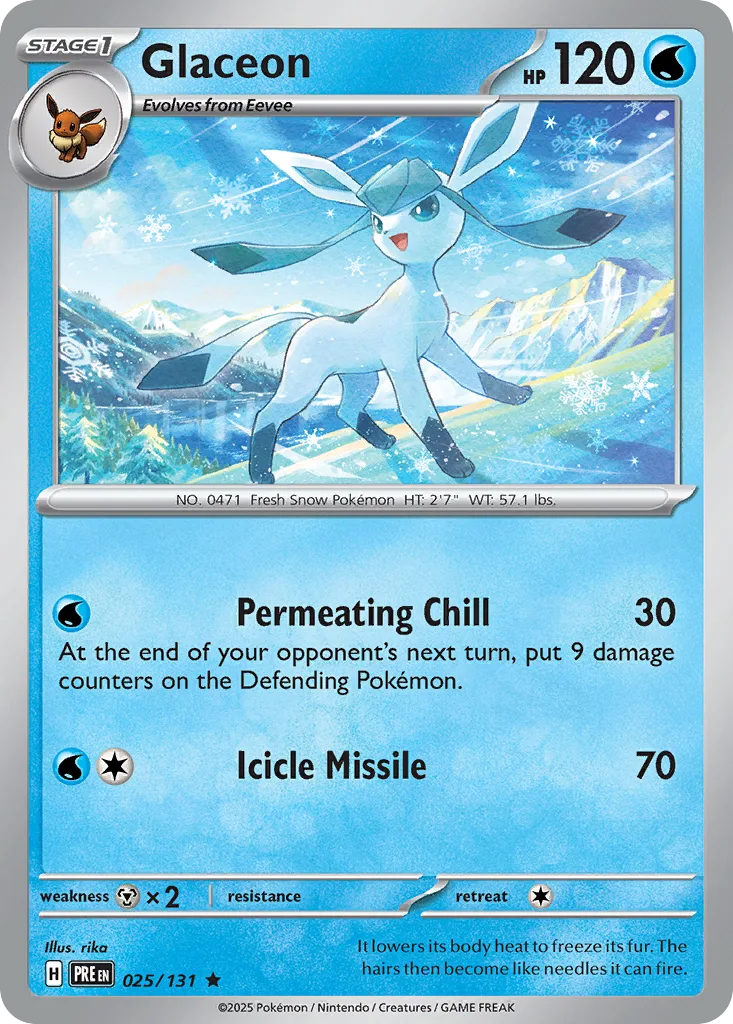 Glaceon (PRE 025/131) – Prismatic Evolutions – Normal