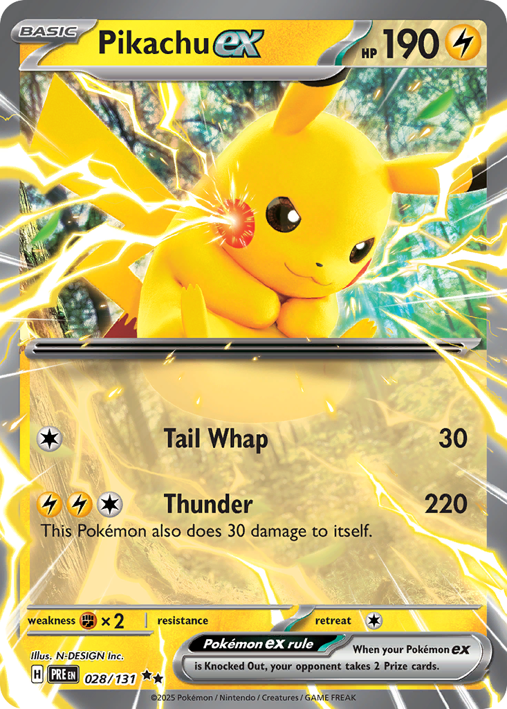 Pikachu ex (PRE 028) – Prismatic Evolutions – Normal